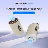 Portable Electric Mini Pump with LED Lighting, Long-Life Lithium Battery, Wireless Air Mattress Inflation/Deflation chaki