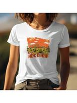 Wounisex Short Sleeve T-Shirt Raw Hoc O'ich Desert Landscape Print For Outdoor Adventures Young Wounisex With A Bohemian Style S