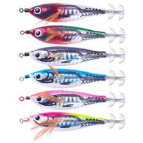 6Pcs 7.8CM/5.5G Fishing Lure Hook with Squid Jig Realistic 3D Eyes Glow In The Dark Artificial Jigging Bait Outdoor Fishing Accessories 6pcs