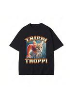 Trippi Troppi Tralalero Tralala Bombardiro Crocodilo T Shirt Funny Italian Brainrot Meme T-Shirt Cotton Wounisex's unisex Summer Tees S