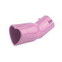1PCS Universal Stainless Steel Heart Shaped Bent Pipe Tail Throat 63mm/2.5'' Tail Pipe Muffler Car Muffler Tips Modification