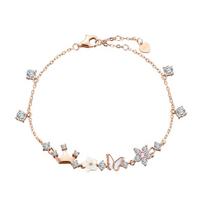 Disney Princess Flower Butterfly 925 Silver Bracelet
