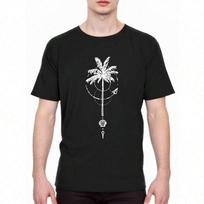 Simple Palm Pattern Printed Unisex T-Shirt S