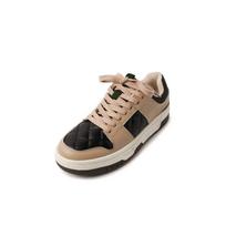 Krazing Pot Cow Split Leather Spring Winter Sneakers Platform Lace Up Pink Color Keep Warm Women Casual Shoes 35 juoda