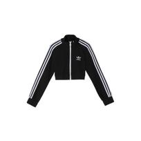 Adidas Originals Trefoil Stripe Zip-Up Stand Collar Short Jacket Women Jacket Black IP3004 XXS