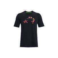 Under Armour Curry Elmo Dribble Fun Pattern Sports Crew Neck T-Shirt Men Tops Black 1369625-001 L