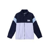 Adidas Neo Fleece Color Block Stand Collar Jacket Women Jacket Blue GU0838 S