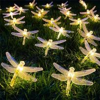 20/50LEDs Dragonfly String Lights Decorative Twinkle Fairy Lighting Strand Battery Powered for Bedroom Wedding Christmas Decor 20LED Warm White