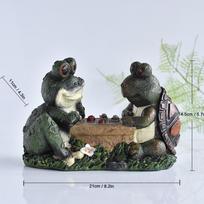 Solar Farm Wind Frog Turtle Chess Decoration Home Outdoor Garden Garden Resin Decorations Nordic Style Sculpture  Room Figure
