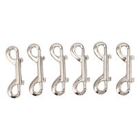 6PCS Double Ended Hook Heavy Duty Zinc Alloy Trigger Metal Clips for Dog Leash Key Chain Horse Tack