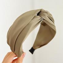 PROLY New Fashion Women Headband Wide Side Solid Color Headwear Cross Knot Turban Autumn Hairband Hair Accessories