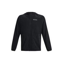 Under Armour Solid Color Zip-Up Hooded Casual Quick-Dry Waterproof Breathable Woven Jacket Men jackets Black 1377425-001 XXL