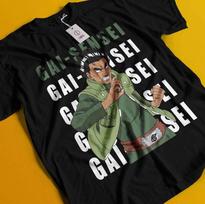 Might Guy T-Shirt Naruto Anime Graphic Tee Madara Manga Unisex Top Rock Lee Gai 4XL
