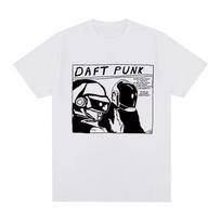 Daft Punk Vintažiniai marškinėliai Prancūziška elektroninės muzikos apranga T marškinėlis Naujas marškinėlis T-shirt Moteriški viršutiniai drabužiai S