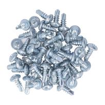 250 Pcs Self Drilling Screw M4.8x13 Cross Round Head Carbon Steel White Zinc Galvanized Drill Screws
