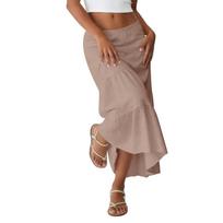 Women's Casual Fashion -Color Midi Skirt L kupranugaris