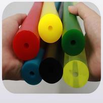 500mm Length Hollow PU Rod RUBBER SPRING Bar Polyurethane Elastic Rubber Round Stick O.D.25mm I.D.8mm žalia