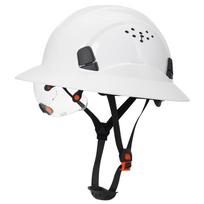 Full Brim Safety Helmets with Built In Goggles Construction Site CE Hard Hat Industrial Rescue Climbing Work Cap Breathable