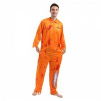 Stylish 2021 Adult Men's Halloween Prisoner Costume For Stage Performance In Bloodstain Design L