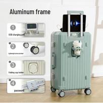 OEING 007 Multifunctional Aluminum Frame Luggage 28 inch