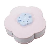 Divided Rotating Snack Tray, Convenient Snack Box For Lazy People Watching Movies, Portable Travel Snack Box With Rotating Lid. One Size rožinė