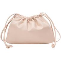 Calvin Klein Cute Drawstring Letter Embossed Pouch Bag Women Shoulder Bag Eggshell-Yellow DH3771-MTR Basic Set (Bag)