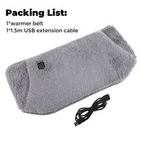 Electric Waist Heating Belt USB Hand Warmer Winter Hot Compress Therapy Abdominal Lumbar Uterus Heater Painrelief Menstrual Pain pilka