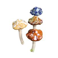 Garden Decoration Fairy Mushroom4Pieces11.5cmHigh Pottery Sculpture Random Color Garden Landscape Decoration L