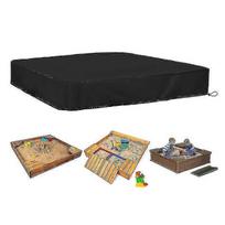 1PCS Sandpit Cover Waterproof Dustproof UV Protection Square Pool Cover with Drawstring for Sandpit, Toys and Furniture - DD 120*120cm
