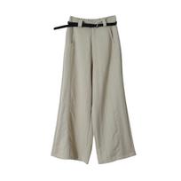 Korean Women's High-Waisted Wide-Leg Pants - Spring/Summer 2026 Collection, Loose-Fit, Simple, Straight-Leg Long Pants (11178) S