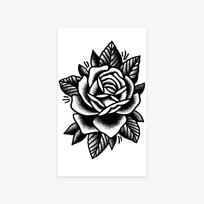 Rose Tattoo Sticker Waterproof And Long-Lasting High-End Hand Personality Niche Domineering Men'S Tattoo Sticker 9*15