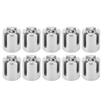 10Pcs Cross Cable Clamp Stainless Steel Wire Railing Clamp Fastener for Indoor Outdoor Type 1