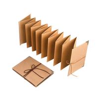 Accordion Fold Scrapbook Album with Kraft Cover and Decorative Metal Corners for DIY Photo Storage and Craft Projects One Size