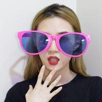 Fashion Masquerade Party Decoration Supplies Party Props Glow Glasses Square Glasses Shades Big Glasses rožinė