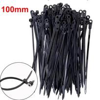 100pcs Nylon Screw Hole Cable Ties Self-Locking Heavy Duty Cable Tie Buckle Multipurpose Reusable Straps Fastening Loop