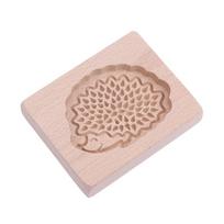 1Pc Wood Cookie Mold, Animals Patterns 3D Carved Embossed Biscuit Cutter Moulds Hedgehog Horse Owl Squirrel Rabbit+