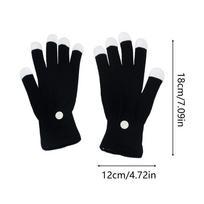 Glow Gloves Adjustable 7-Colors Cool Mittens LED Gloves for Boys for Performance Christmas Boy Stocking Stuffers Dad Girls Teen