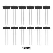 12PCS/SET T-Type Metal Plant Tag Gardening Decorate Potted Tree Plants Labels Waterproof Sign Marker Garden Farm Supplies