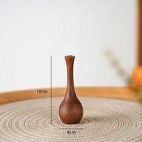 Japanese Dining Table Dried Flower Arrangement Wood Crafts Black Walnut Wood Flower Ware Creative Desktop Vase Ornament Gifts