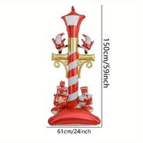 Christmas Foil Balloon New Year Snowman Santa Claus Standing Street Lamp Balloon for Kids Party Gift Home Decorats Supplies Other