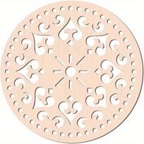 2pcs Natural Wood Basket Bottom Circle Blank Hollow Crochet Wood Base Used for DIY Crochet Bag Bottom Molding Process