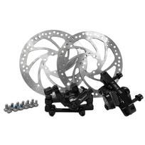 BAAU Mountain Bike Brake Disc Brake Bicycle Mechanical Disc Brake Set for Mountain Bike Pushes Caliper Piston with Rotor NONE