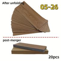 10pc Self-adhesive Wood Grain Floor Wall Sticker Modern Style PVC Living Room Toilet Kitchen Home Floor Decor Waterproof Sticker (as the picture,10PCS)