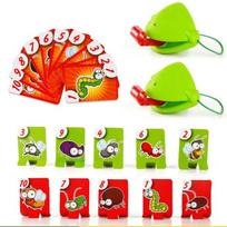 Frog Mouth Mask Tongue Board Game Playing Cards Playing Music for Competitive Parent Child Interactive Desktop Children's Toys OneSize
