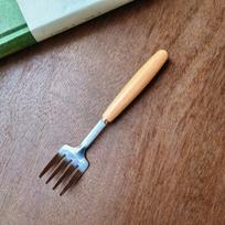 Stainless Steel Wood Spoon Fork Chopsticks Cake Fruit Fork Wooden Handles Coffee Dessert Spoon Portable Anti-Scalding