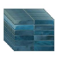 Premium Backsplash Tile for Kitchen Peel and Stick, 3D Self Adhesive Stick on Subway Tiles for Kitchen, Bathroo (Blue,10Pack)
