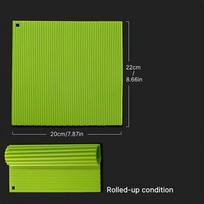 Reusable Silicone Sushi Roller Bamboo Pattern Hand Roll Mat, Easy Wash & Mildew Resistant Portable Sushi Making Kit žalia