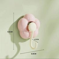 Removable Suction Cup Hooks Flower Shape Self-adhesive Suction Cup Hanger Multifunctional Wall Mounted