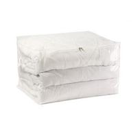 Large Capacity Clear Quilt Storage Bag Folding Plastic Clothes Storage Bag Dust-proof with Handle Clothes Quilt Storage Bag S