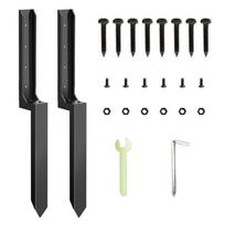 Fence Repair Kit 2X Thickened Metal Fence Support Stakes Solid Ground Spike Quick Fix Post Stabilizer For Repair Tilted Broken China Mainland